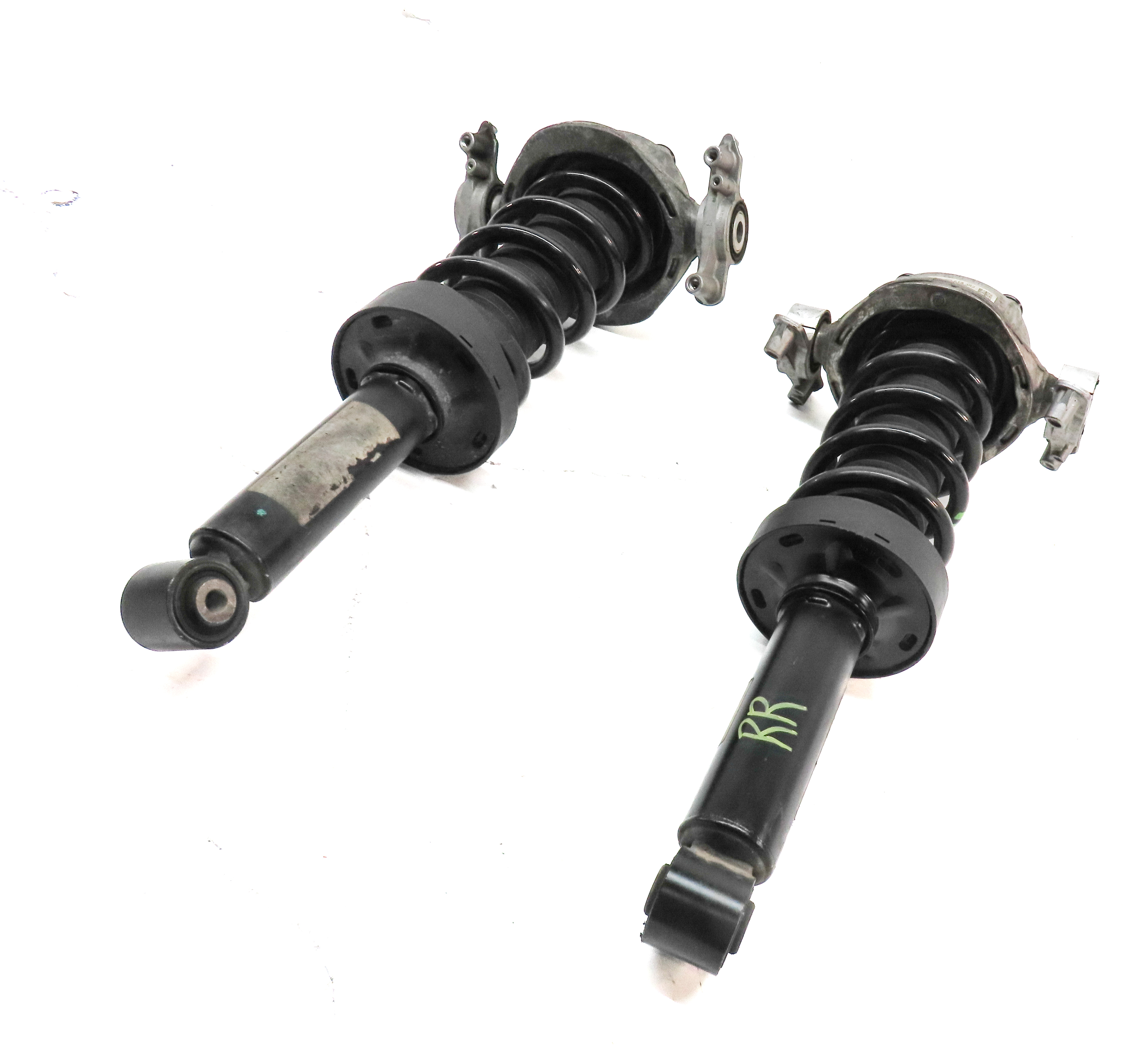 11-18 PORSCHE CAYENNE (958) REAR LEFT & RIGHT VDC VARIABLE DAMPING SHOCK STRUT — exact item pictured